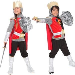 Rubies Knight Costume Size 5-7 Years Complete Costume with Top, Trousers, Sword and Shield, Crown and Shoe Perfect for Carnival, Birthday Parties Rubies Knight Costume Size 5-7 Years Complete Costume with Top, Trousers, Sword and Shield, Crown and Shoe Perfect for Carnival, Birthday Parties