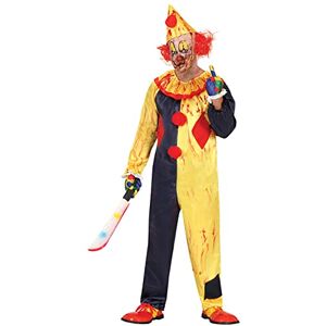 FIESTAS GUIRCA Evil Killer Clown Halloween Costume for Men Yellow Clown Mens Fancy Dress Costumes Adult Size L 42-44 FIESTAS GUIRCA Evil Killer Clown Halloween Costume for Men Yellow Clown Mens Fancy Dress Costumes Adult Size L 42-44