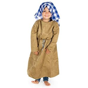 PRETEND TO BEE Joseph Dress Up Nativity Costume for Kids, 5-7 Years, Brown Robe With Blue and White Checked Headdress PRETEND TO BEE Joseph Dress Up Nativity Costume for Kids, 5-7 Years, Brown Robe With Blue and White Checked Headdress