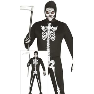 FIESTAS GUIRCA Grim Reaper Skeleton Men Fancy Dress Costume Black Death Costume Mens Halloween Costumes Adult Size XL FIESTAS GUIRCA Grim Reaper Skeleton Men Fancy Dress Costume Black Death Costume Mens Halloween Costumes Adult Size XL