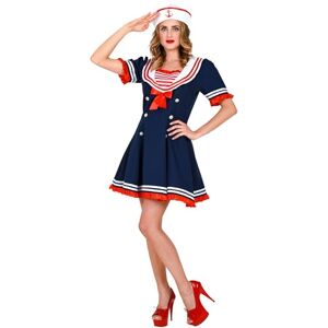 W WIDMANN MILANO Party Fashion Sailor Costume for Women, Ships, Navigation, Sea, Captains, Carnival, Theme Parties, Size L, Blue W WIDMANN MILANO Party Fashion Sailor Costume for Women, Ships, Navigation, Sea, Captains, Carnival, Theme Parties, Size L, Blue