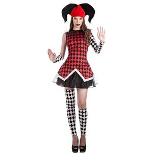 Boland 84070 Adult Harlequin Lady Costume, Multi-Coloured, M-L Boland 84070 Adult Harlequin Lady Costume, Multi-Coloured, M-L