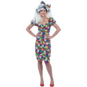 Smiffys Rubik's Cube Costume with Dress & Headband, Officially Licensed Rubiks Cube Fancy Dress, Adult Dress Up Costumes Smiffys Rubik's Cube Costume with Dress & Headband, Officially Licensed Rubiks Cube Fancy Dress, Adult Dress Up Costumes