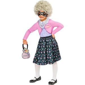 Rubies Official David Walliams Gangsta Granny Costume, Kids Fancy Dress, Size 5-6 Years Halloween Rubies Official David Walliams Gangsta Granny Costume, Kids Fancy Dress, Size 5-6 Years Halloween
