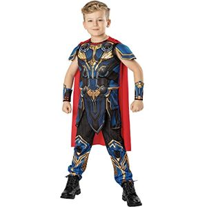 Rubies Official Marvel Thor Love and Thunder Thor Deluxe Costume for Kids, Age 3-4 Years Halloween Rubies Official Marvel Thor Love and Thunder Thor Deluxe Costume for Kids, Age 3-4 Years Halloween
