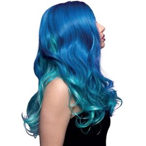 Smiffys Official Manic Panic® Mermaid™ Queen Bitch™ Wig, Long Drop Curls Wig, Heat Styleable with Adjustable Cap, 3-Colour Ombre Effect & Loose Curls. A stunning, pre-styled wig for effortless beauty Smiffys Official Manic Panic® Mermaid™ Queen Bitch™ Wig, Long Drop Curls Wig, Heat Styleable with Adjustable Cap, 3-Colour Ombre Effect & Loose Curls. A stunning, pre-styled wig for effortless beauty