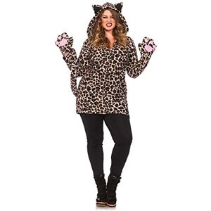 Leg Avenue 85313X09153 Cozy Leopard Zipper Front Hooded Fleece Dress Costume Adult, Animal Print, Brown, Plus Size 3X/4X Leg Avenue 85313X09153 Cozy Leopard Zipper Front Hooded Fleece Dress Costume Adult, Animal Print, Brown, Plus Size 3X/4X