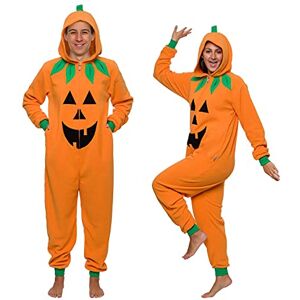 Funziez! Slim Pumpkin Adult Onesie Jack O Lantern Halloween Costume One Piece Cosplay Suit for Adults, Women and Men, Pumpkin, Small Funziez! Slim Pumpkin Adult Onesie Jack O Lantern Halloween Costume One Piece Cosplay Suit for Adults, Women and Men, Pumpkin, Small