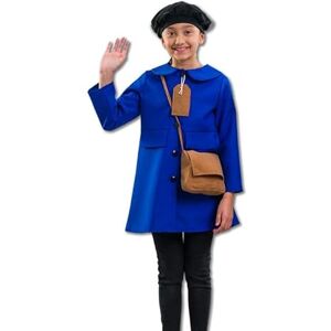 PRETEND TO BEE Evacuee Girl Dress Up Costume for Kids, 4 Piece Set, 7-9 Years PRETEND TO BEE Evacuee Girl Dress Up Costume for Kids, 4 Piece Set, 7-9 Years