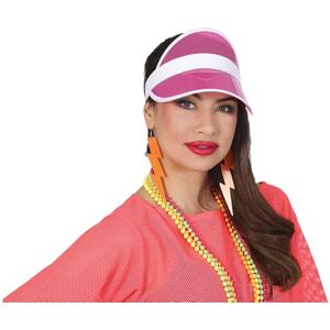 FIESTAS GUIRCA Pink Transparent Visor Hat Fancy Dress Accessory for 80s Parties and Sports Events Ideal for Unisex Adults Pink FIESTAS GUIRCA Pink Transparent Visor Hat Fancy Dress Accessory for 80s Parties and Sports Events Ideal for Unisex Adults Pink