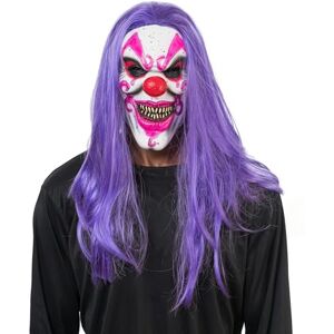 Chaks Psycho Clown Mask with Hair, Horror Mask Made of Latex with Synthetic Hair, Costume Accessories for Halloween and Carnival Chaks Psycho Clown Mask with Hair, Horror Mask Made of Latex with Synthetic Hair, Costume Accessories for Halloween and Carnival