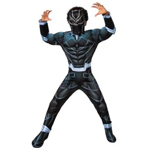 Rubies 301734M Black Panther Deluxe Kids Fancy Dress, Boys, Multicolour, 9-10 Years Halloween Rubies 301734M Black Panther Deluxe Kids Fancy Dress, Boys, Multicolour, 9-10 Years Halloween
