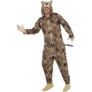 Smiffys Leopard Costume, Brown All In One with Hood, Party Animals Fancy Dress, Animal Dress Up Costumes Smiffys Leopard Costume, Brown All In One with Hood, Party Animals Fancy Dress, Animal Dress Up Costumes