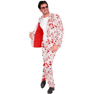 W WIDMANN MILANO Party Fashion Widmann 30724 Kostüm Kürbis Anzug Bloody Suit, White with Blood Stains, Horror Costume, Halloween Fancy Dress, Multicoloured, XL W WIDMANN MILANO Party Fashion Widmann 30724 Kostüm Kürbis Anzug Bloody Suit, White with Blood Stains, Horror Costume, Halloween Fancy Dress, Multicoloured, XL