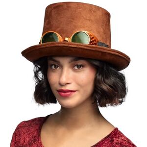 Boland 54577 Steampunk Hat with Glasses, Headpiece for Adults, Festival, Carnival, Fancy Dress, Theme Party, Brown Boland 54577 Steampunk Hat with Glasses, Headpiece for Adults, Festival, Carnival, Fancy Dress, Theme Party, Brown