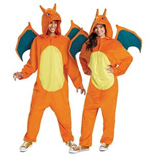 Disguise Pokémon Charizard Adult Unisex Jumpsuit, Official Pokémon Licensed Adult Fancy Dress, Includes Detachable Wings & Detailed Fabric Hood with Horns, 50-52 Disguise Pokémon Charizard Adult Unisex Jumpsuit, Official Pokémon Licensed Adult Fancy Dress, Includes Detachable Wings & Detailed Fabric Hood with Horns, 50-52