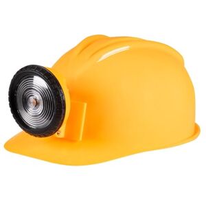 Boland 01414 Construction Worker Helmet with Light, Yellow/Black, for Adults, Adjustable Size, Construction Site, Costume, Carnival, Theme Party Boland 01414 Construction Worker Helmet with Light, Yellow/Black, for Adults, Adjustable Size, Construction Site, Costume, Carnival, Theme Party