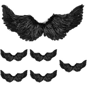 Boland 07470 Led Flügel 6 Stück Wings, Black, 80 x 37 cm Boland 07470 Led Flügel 6 Stück Wings, Black, 80 x 37 cm