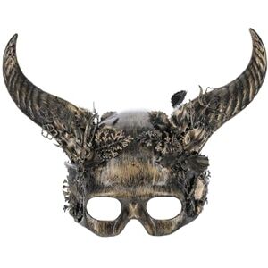 Smiffys Deluxe Gold Horned Masquerade Mask, Eyemasks Fancy Dress, Devil Dress Up Masks Smiffys Deluxe Gold Horned Masquerade Mask, Eyemasks Fancy Dress, Devil Dress Up Masks