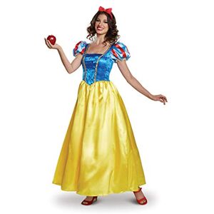 Disguise 88982E Snow White, Official Disney Princess Deluxe Costume Dress Adult Size, Solid, Blue/Yellow, Large (12-14) Disguise 88982E Snow White, Official Disney Princess Deluxe Costume Dress Adult Size, Solid, Blue/Yellow, Large (12-14)