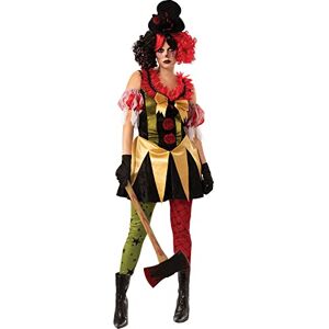 Rubies Bristol Novelty 301572L000 Evil Clown Women Costume Adult Fancy Dress, Multicolour Halloween Halloween Rubies Bristol Novelty 301572L000 Evil Clown Women Costume Adult Fancy Dress, Multicolour Halloween Halloween