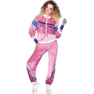 amscan Women's 80's Velour Joggersuit Size 12-14 Costume Set, Pink and Blue, (Pack of 2) amscan Women's 80's Velour Joggersuit Size 12-14 Costume Set, Pink and Blue, (Pack of 2)