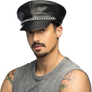 Boland 82001 – Rocker, Leather Look, Black, Unisex, with Link Chain, Hat, Headpiece, Costume, Carnival, Theme Party Boland 82001 – Rocker, Leather Look, Black, Unisex, with Link Chain, Hat, Headpiece, Costume, Carnival, Theme Party