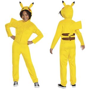 Pokémon Pikachu Jumpsuit Fancy Dress for Kids, Officially Licensed by Disguise, Soft Fabric, Includes Hood with Dimensional Ears and Pikachu Tail, Perfect for Halloween or Carnival Pokémon Pikachu Jumpsuit Fancy Dress for Kids, Officially Licensed by Disguise, Soft Fabric, Includes Hood with Dimensional Ears and Pikachu Tail, Perfect for Halloween or Carnival