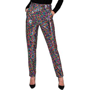 W WIDMANN MILANO Party Fashion Widmann 12551 sequin pants, Rainbow, S W WIDMANN MILANO Party Fashion Widmann 12551 sequin pants, Rainbow, S