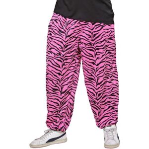 W WIDMANN MILANO Party Fashion Widmann 80?s style trousers with zebra print, pink W WIDMANN MILANO Party Fashion Widmann 80?s style trousers with zebra print, pink