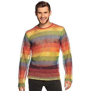 Boland 01938 Fish Net Shirt, Various Sizes, Sexy Top, Disco, Costume, Carnival, Theme Party, Multicoloured, L-XL Boland 01938 Fish Net Shirt, Various Sizes, Sexy Top, Disco, Costume, Carnival, Theme Party, Multicoloured, L-XL