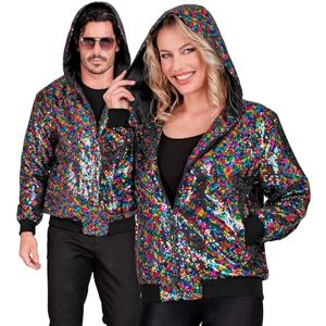 W WIDMANN MILANO Party Fashion Widmann Party Fashion Bomber Jacket with Hood, Sequin Jacket, Party Outfit, Disco W WIDMANN MILANO Party Fashion Widmann Party Fashion Bomber Jacket with Hood, Sequin Jacket, Party Outfit, Disco