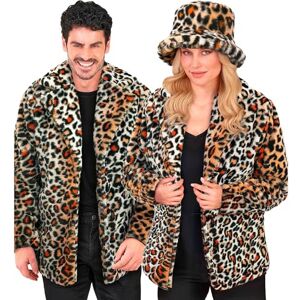 W WIDMANN MILANO Party Fashion kunstpelzjacke Unisex Faux Fur Jacket, Leopard Print Brown, XXL W WIDMANN MILANO Party Fashion kunstpelzjacke Unisex Faux Fur Jacket, Leopard Print Brown, XXL