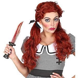 W WIDMANN MILANO Party Fashion Widmann MILANO PARTY FASHION W Killer Doll Wig Red Killer Doll Synthetic Hair Theme Party Carnival W WIDMANN MILANO Party Fashion Widmann MILANO PARTY FASHION W Killer Doll Wig Red Killer Doll Synthetic Hair Theme Party Carnival