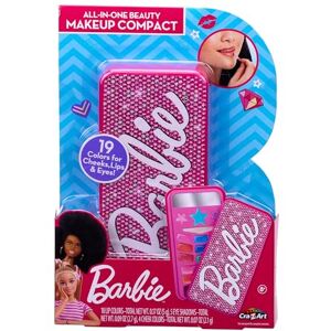 CRA-Z-ART , Barbie All in one Beauty Makeup Compact with 19 on trend colours for cheeks, lips and eyes Official Barbie merchandise CRA-Z-ART , Barbie All in one Beauty Makeup Compact with 19 on trend colours for cheeks, lips and eyes Official Barbie merchandise
