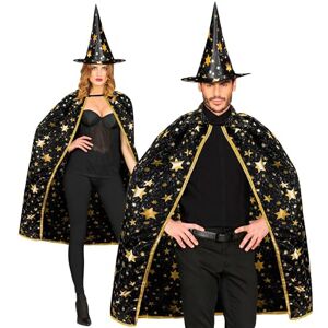 W WIDMANN MILANO Party Fashion Widmann Wizard Costume for Adults, Cape (85 cm) with Hat, Magician, Witch W WIDMANN MILANO Party Fashion Widmann Wizard Costume for Adults, Cape (85 cm) with Hat, Magician, Witch
