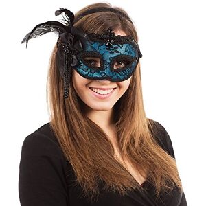 Bristol Novelty Blue Side Feather Mask - Mask Bristol Novelty Blue Side Feather Mask - Mask