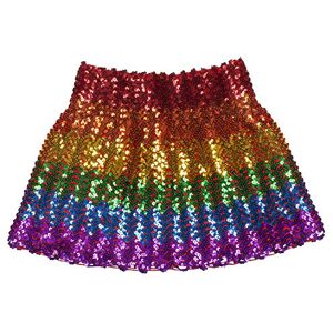 Boland Mini Skirt with Sequins, One Size for Adults, Stretchy Elastic Waistband, Disco, Costume, Carnival, Theme Party Rainbow Boland Mini Skirt with Sequins, One Size for Adults, Stretchy Elastic Waistband, Disco, Costume, Carnival, Theme Party Rainbow