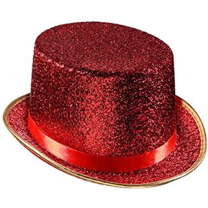 Dress Up America Top Hats for Adults Shiny Tuxedo Hat for Men and Women Red Costume Magician Hat Dress Up America Top Hats for Adults Shiny Tuxedo Hat for Men and Women Red Costume Magician Hat