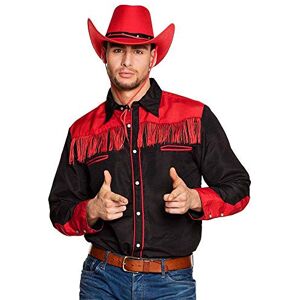 Boland Men's Western Black and Red Fringe Cowboy Wild West Costume Carnival Theme Party Boland Men's Western Black and Red Fringe Cowboy Wild West Costume Carnival Theme Party