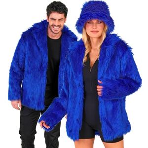 W WIDMANN MILANO Party Fashion kunstpelzjacke Unisex Faux Fur Jacket, Blue, L-XL W WIDMANN MILANO Party Fashion kunstpelzjacke Unisex Faux Fur Jacket, Blue, L-XL
