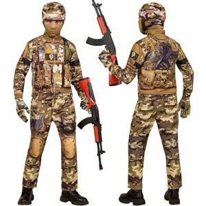 W WIDMANN MILANO Party Fashion 46638 Soldat Fast Costume Set, Camouflage, 158 W WIDMANN MILANO Party Fashion 46638 Soldat Fast Costume Set, Camouflage, 158