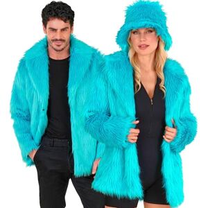 W WIDMANN MILANO Party Fashion kunstpelzjacke Unisex Faux Fur Jacket, Turquoise, XXL W WIDMANN MILANO Party Fashion kunstpelzjacke Unisex Faux Fur Jacket, Turquoise, XXL