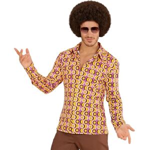 W WIDMANN MILANO Party Fashion Groovy 70s Style Shirt for Men, Disco, Dancers, Show, Carnival, Theme Parties, Size XXXL, Yellow W WIDMANN MILANO Party Fashion Groovy 70s Style Shirt for Men, Disco, Dancers, Show, Carnival, Theme Parties, Size XXXL, Yellow