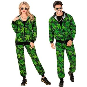 W WIDMANN MILANO Party Fashion Widmann 79224 costume tracksuit, Hemp Leaves, Multicoloured, XL W WIDMANN MILANO Party Fashion Widmann 79224 costume tracksuit, Hemp Leaves, Multicoloured, XL