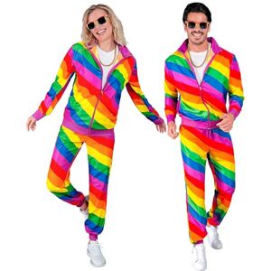 W WIDMANN MILANO Party Fashion Tracksuit costume, rainbow colours, jogging, carnival costumes W WIDMANN MILANO Party Fashion Tracksuit costume, rainbow colours, jogging, carnival costumes