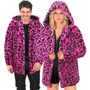 W WIDMANN MILANO Party Fashion Leo Coat for Men and Women, Faux Fur with Hood, Plush Jacket, Costume for Carnival & Festival W WIDMANN MILANO Party Fashion Leo Coat for Men and Women, Faux Fur with Hood, Plush Jacket, Costume for Carnival & Festival