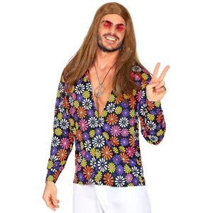 W WIDMANN MILANO Party Fashion Widmann 11013184 70s Groovy Style Shirt, Floral, Colourful, S-M W WIDMANN MILANO Party Fashion Widmann 11013184 70s Groovy Style Shirt, Floral, Colourful, S-M