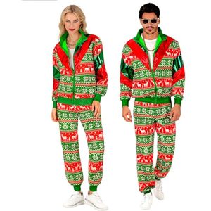 W WIDMANN MILANO Party Fashion Unisex Adult Christmas Party Fashion Jumpsuit, Santa Claus, 80s, Glows Under UV Light, Carnival, Theme Parties W WIDMANN MILANO Party Fashion Unisex Adult Christmas Party Fashion Jumpsuit, Santa Claus, 80s, Glows Under UV Light, Carnival, Theme Parties