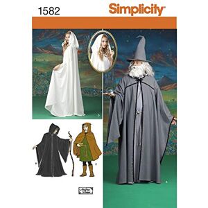 Simplicity Sewing Pattern 1582: Misses, Men and Teen Costumes, Size A, Paper, White, A (XS-S-M-L-XL) Simplicity Sewing Pattern 1582: Misses, Men and Teen Costumes, Size A, Paper, White, A (XS-S-M-L-XL)
